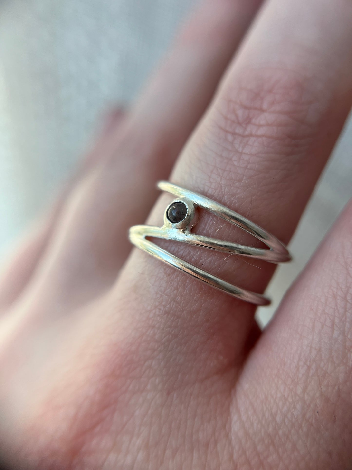 iolite spiral ring