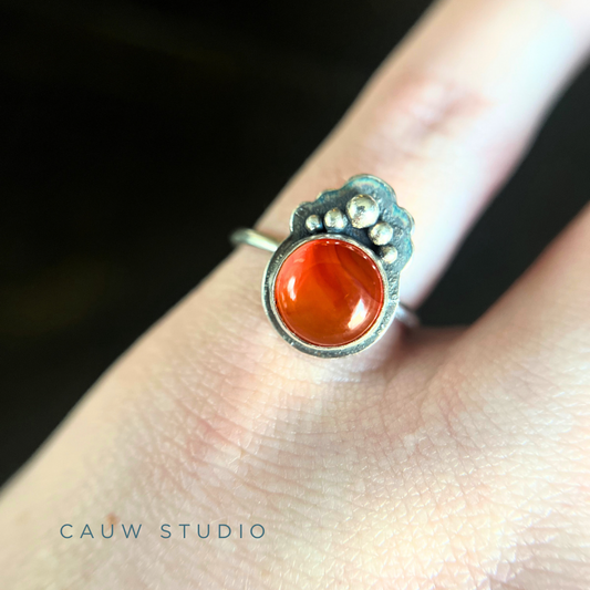 carnelian round ring